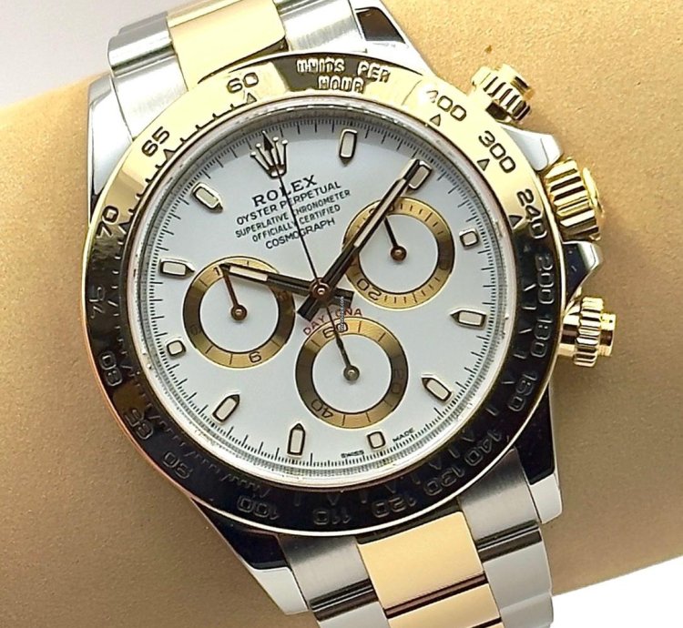 Rolex Daytona Cosmograph Daytona - Bi Metal White Dial