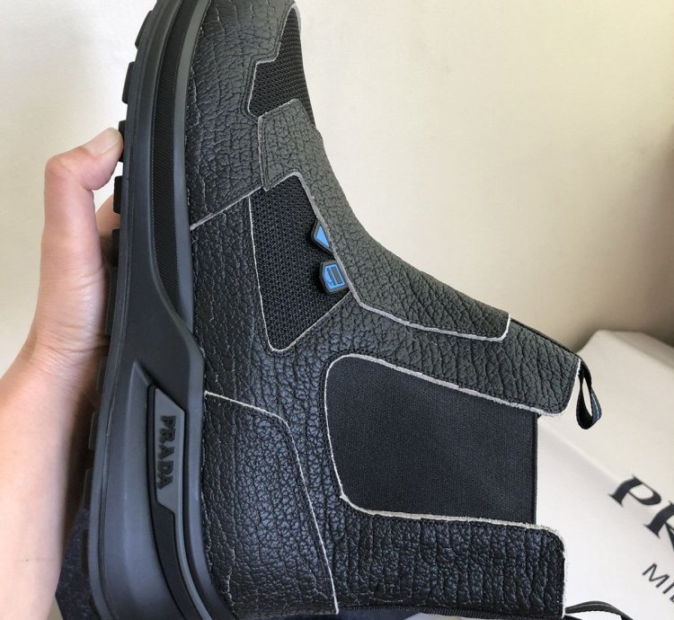 Prada Fall 2018 High-top Trainers Shoes 2tg139 Black Suede