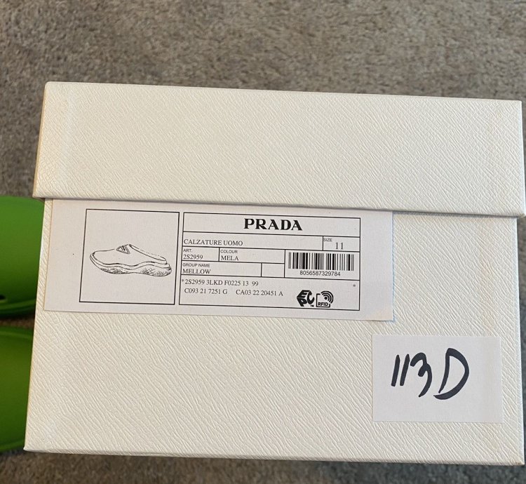 Prada Foam Rubber Mules - Green