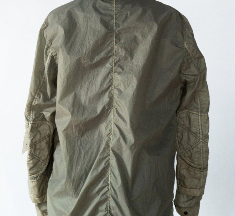 Stone Island Nwt Lamy Velour Nylon Green Jacket Sz