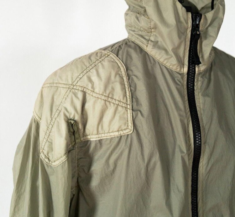 Stone Island Nwt Lamy Velour Nylon Green Jacket Sz