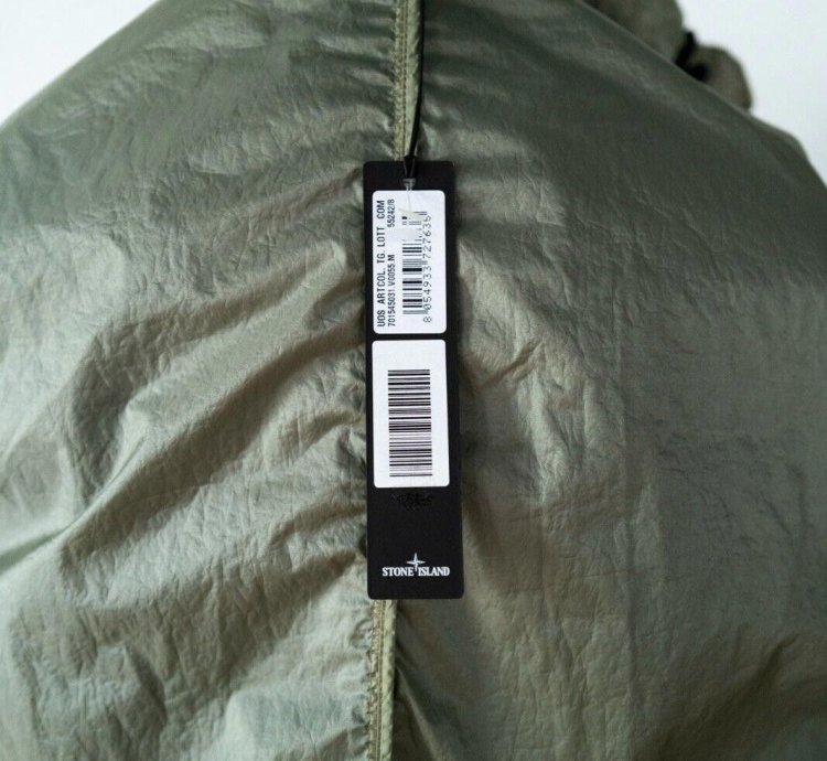 Stone Island Nwt Lamy Velour Nylon Green Jacket Sz