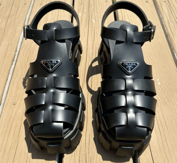 Prada Foam Rubber Oversized Sandals Size 12