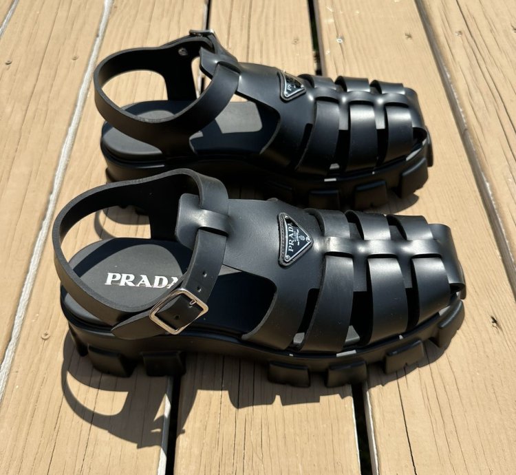 Prada Foam Rubber Oversized Sandals Size 12