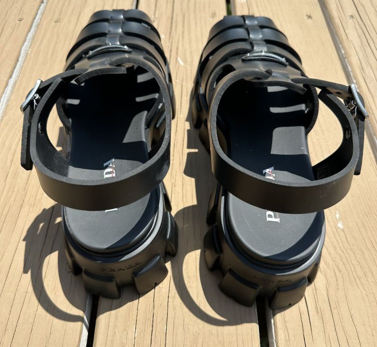 Prada Foam Rubber Oversized Sandals Size 12