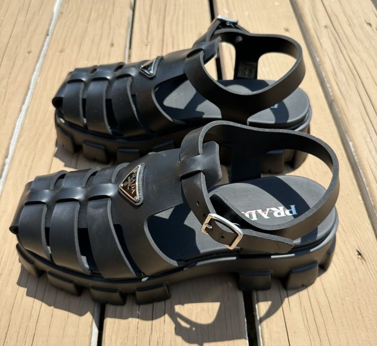 Prada Foam Rubber Oversized Sandals Size 12