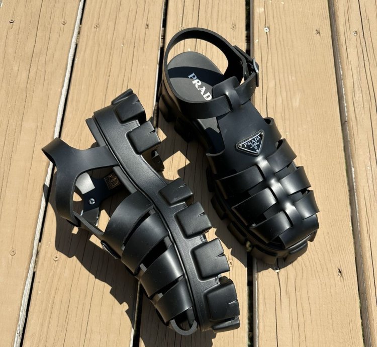 Prada Foam Rubber Oversized Sandals Size 12