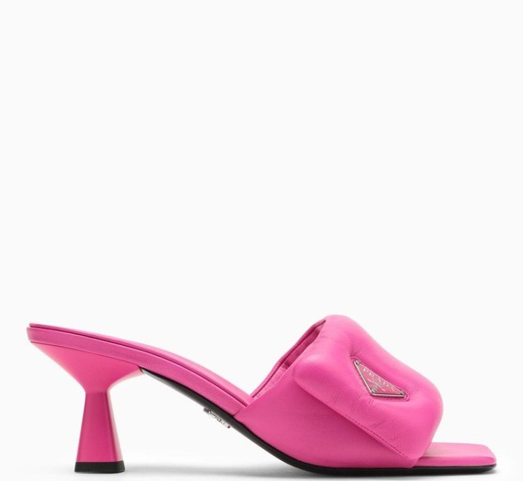 Prada Fuchsia Leather Mule