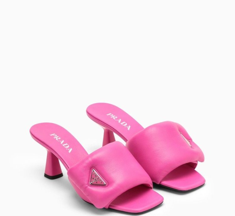 Prada Fuchsia Leather Mule