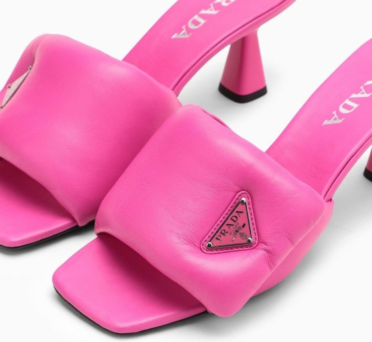Prada Fuchsia Leather Mule