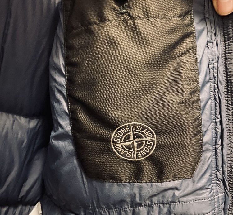 Stone Island Nylon Badge Logo Down Jacket Size Small