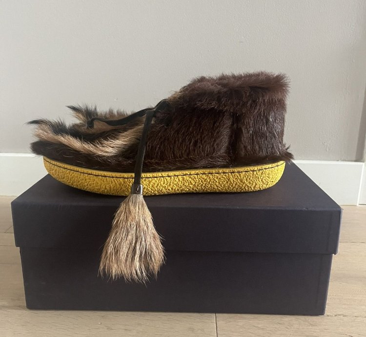 Prada Fw17 Tassled Fur Chukka Boots