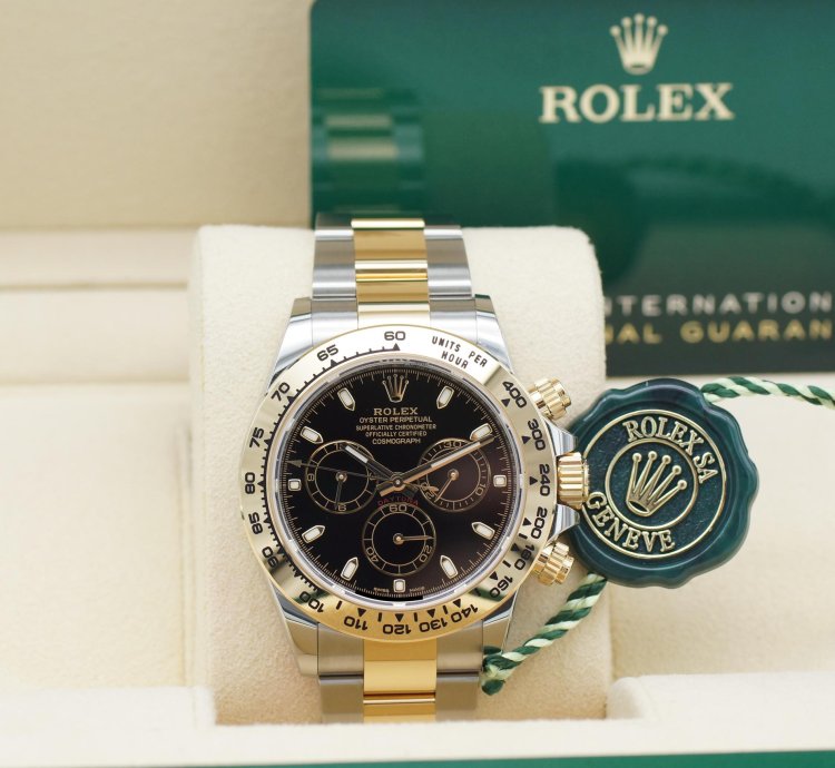 Rolex Daytona Cosmograph Daytona Schwarz 116503 Gelbgold Full-set 2021 Ungetragen De