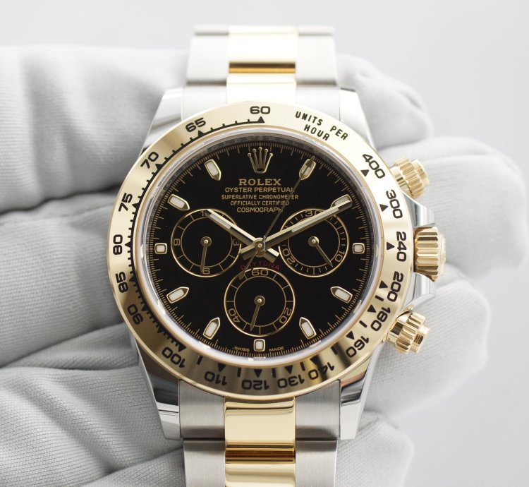 Rolex Daytona Cosmograph Daytona Schwarz 116503 Gelbgold Full-set 2021 Ungetragen De