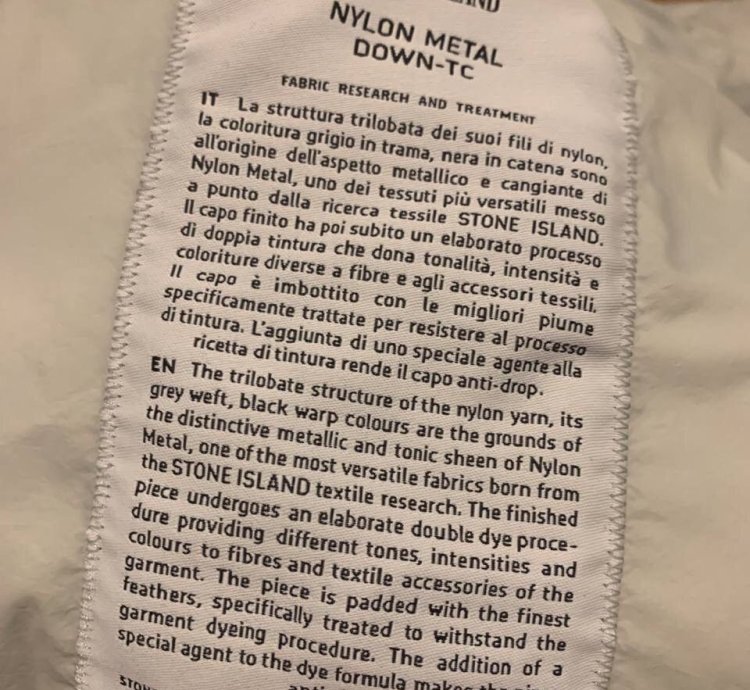 Stone Island Nylon Down Jacket