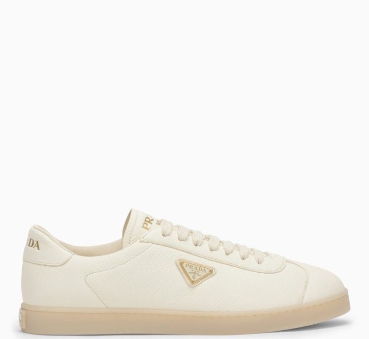 Prada Ivory Leather Trainer