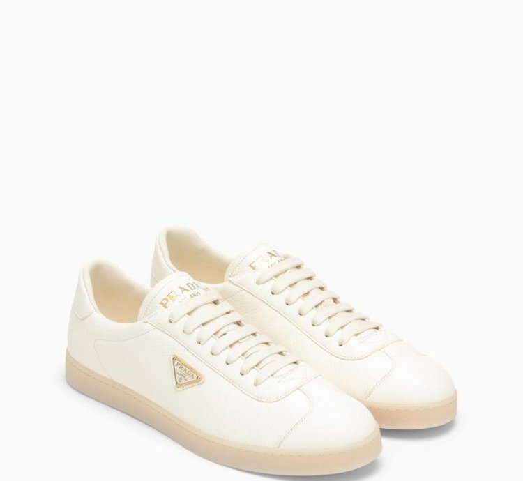 Prada Ivory Leather Trainer