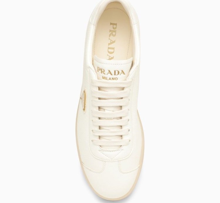 Prada Ivory Leather Trainer