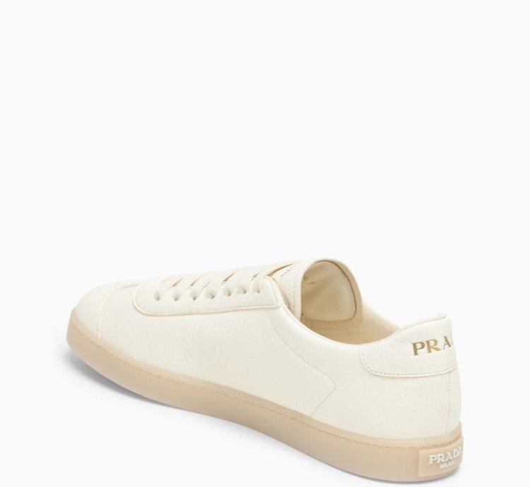Prada Ivory Leather Trainer