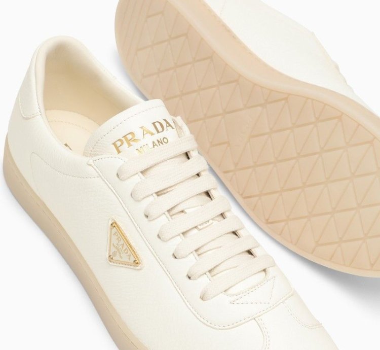 Prada Ivory Leather Trainer