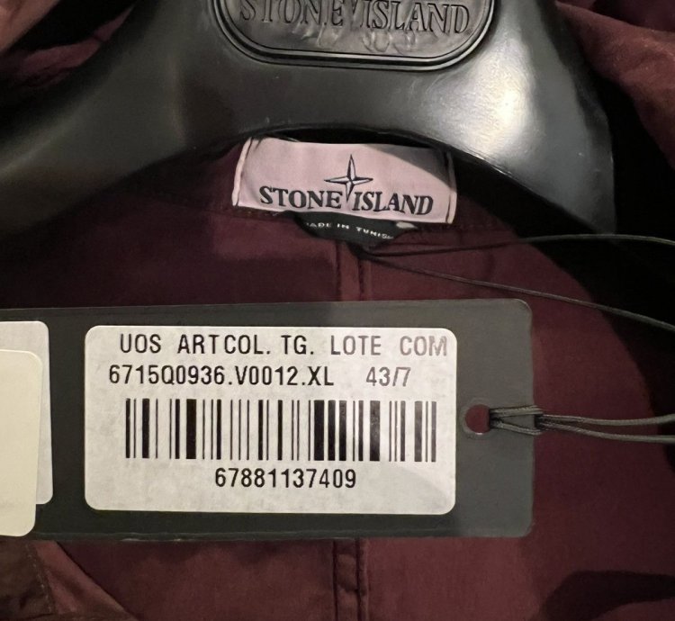Stone Island Nylon Metal Flock Burgundy Jacket