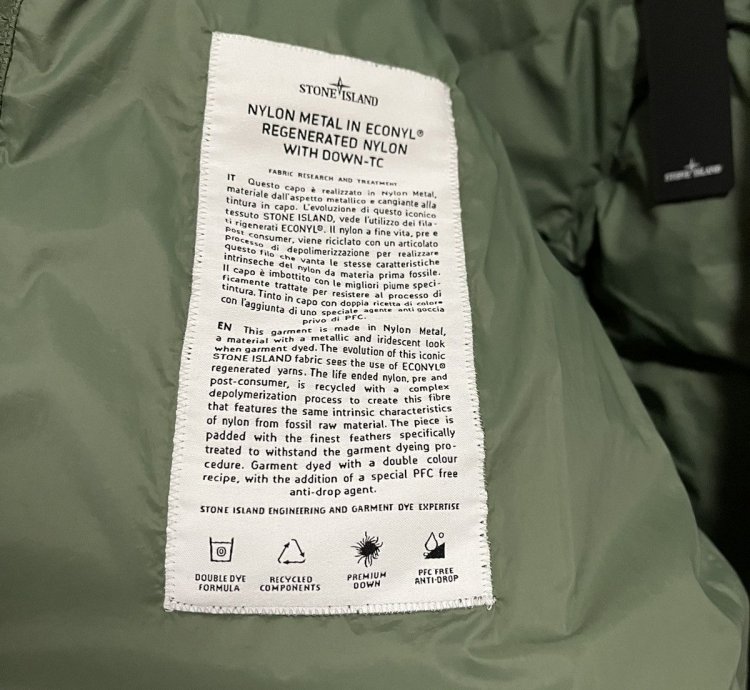 Stone Island Nylon Metal Garment Dye Puffer