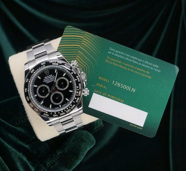 Rolex Daytona Full Set Mint 2024 Daytona 40mm Stainless Steel Black Dial 126500ln