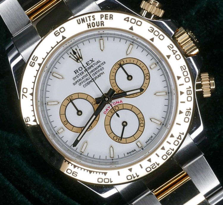 Rolex Daytona Mint Complete Set Daytona Two-tone 40mm White Dial Yellow Gold Steel 126503
