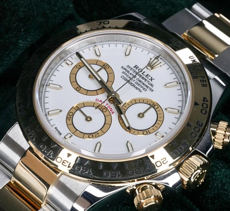 Rolex Daytona Mint Complete Set Daytona Two-tone 40mm White Dial Yellow Gold Steel 126503