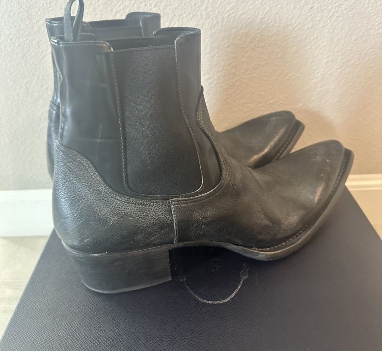 Prada Leather Boots Booties Chelsea Fw23