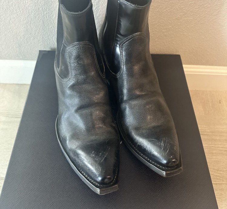 Prada Leather Boots Booties Chelsea Fw23