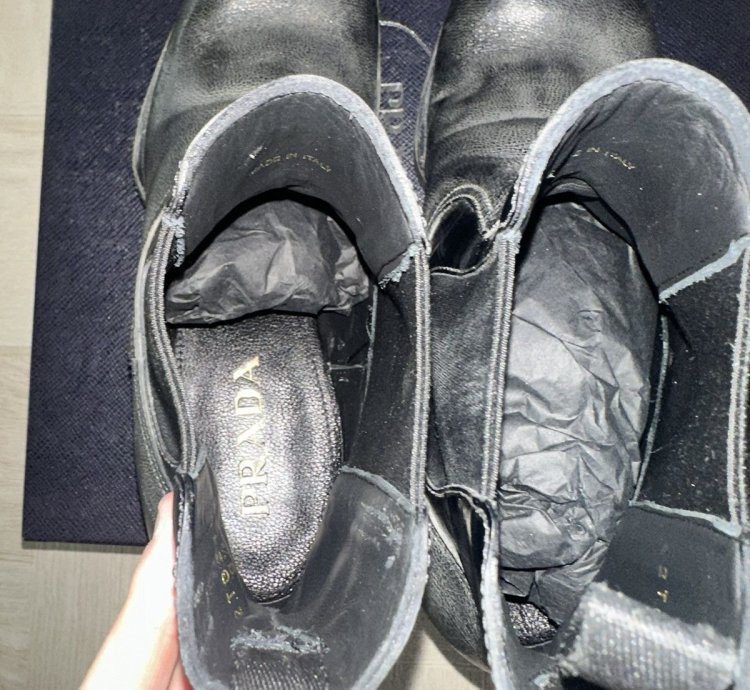 Prada Leather Boots Booties Chelsea Fw23