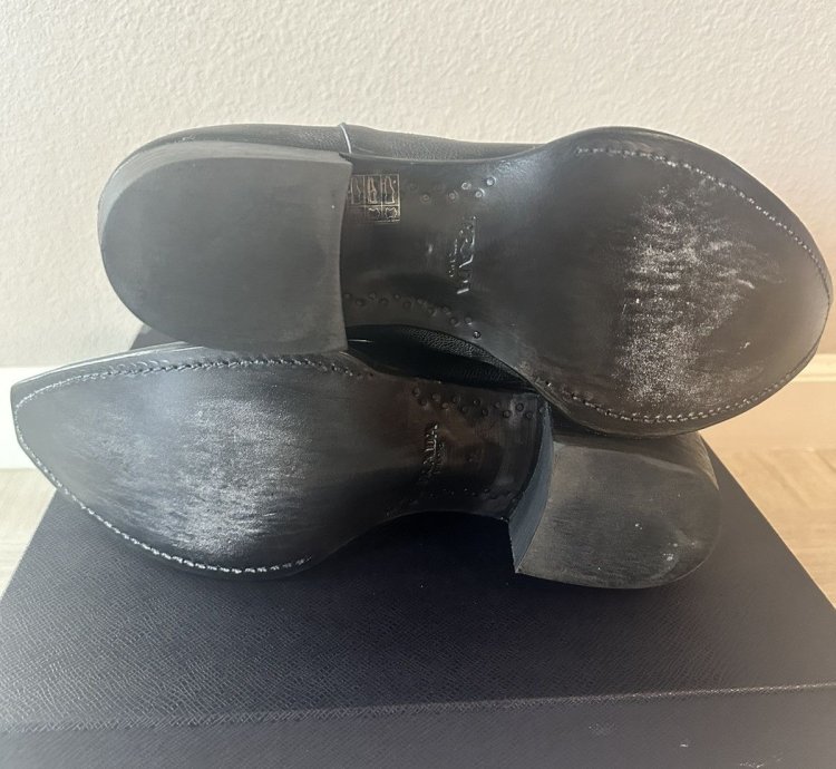 Prada Leather Boots Booties Chelsea Fw23