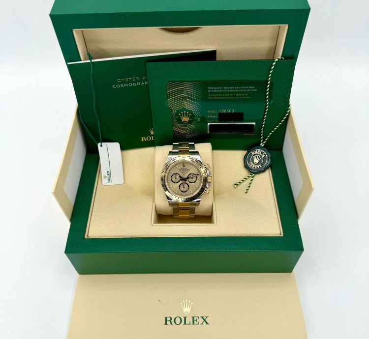 Rolex Daytona New 2025 Rolex Daytona 40mm 126503 Two-tone Champagne Dial