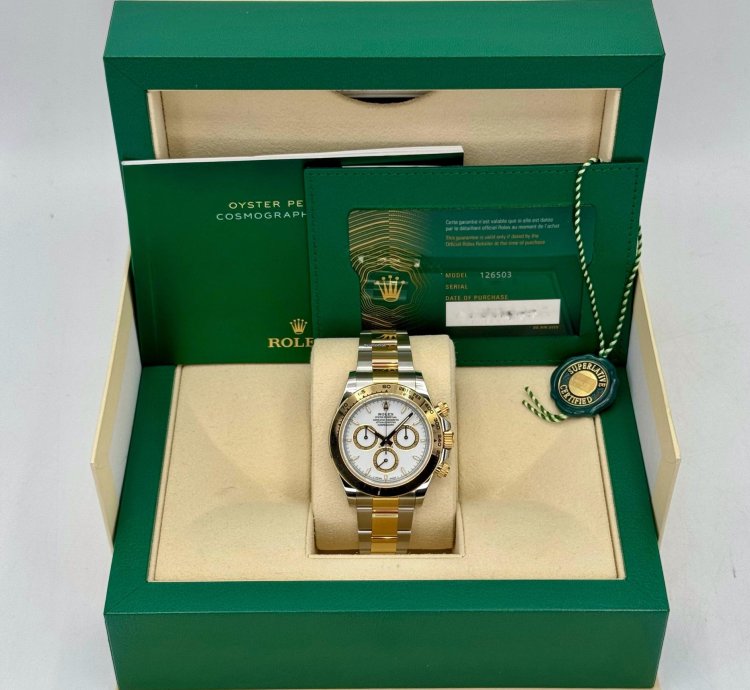 Rolex Daytona New 2025 Rolex Daytona 40mm 126503 Two-tone White Dial