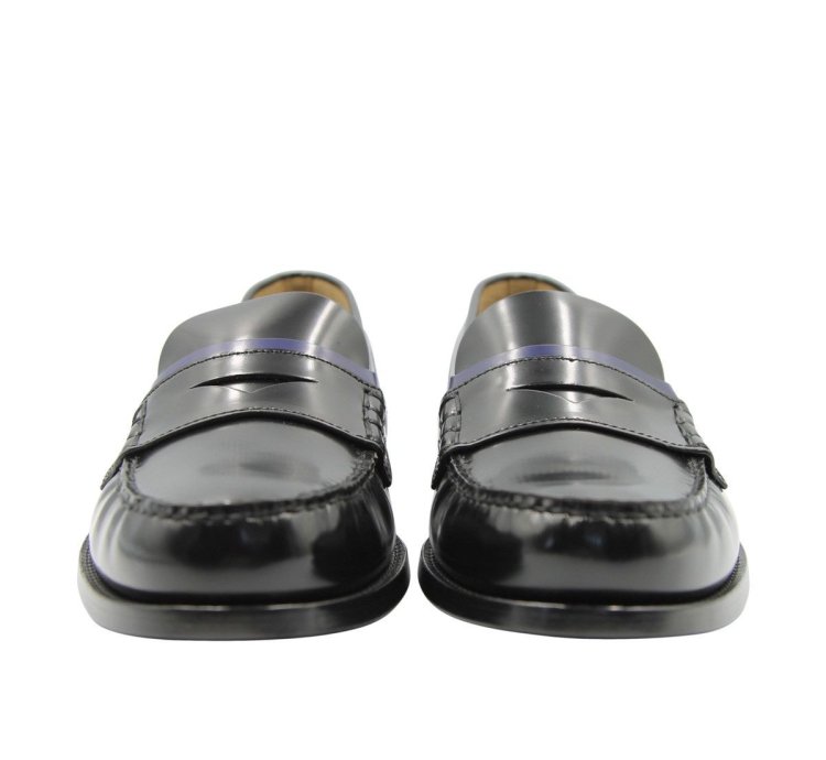 Prada Leather Logo Loafers