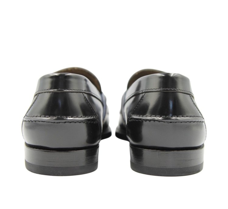 Prada Leather Logo Loafers