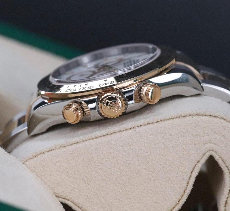 Rolex Daytona New Complete Two Tone White Dial 40mm Yellow Gold Oyster 126503 Cosmograph