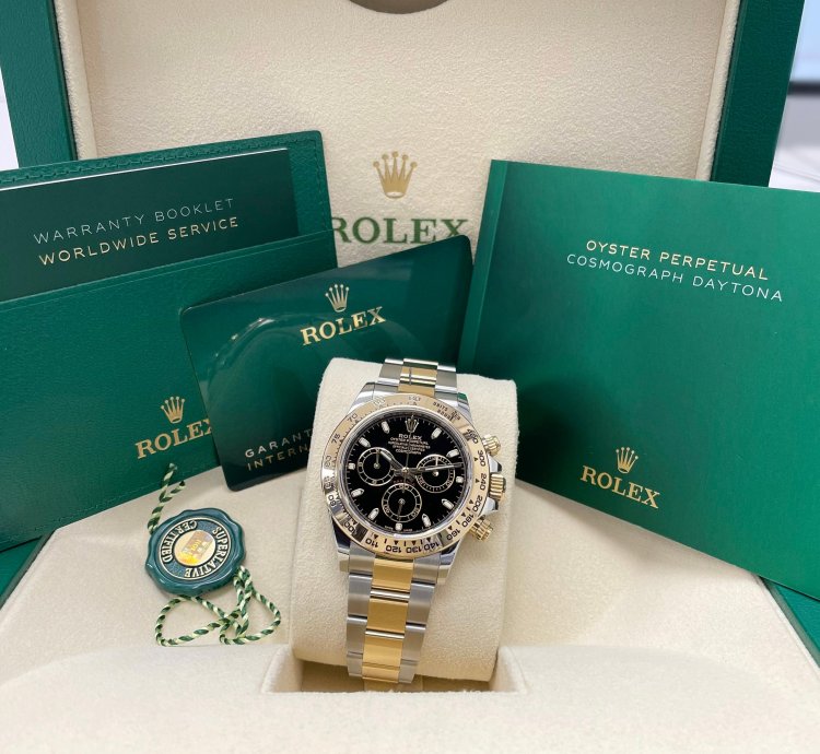 Rolex Daytona New Daytona 116503 Black Index Dial Two Tone Yellow Gold Stainless Steel
