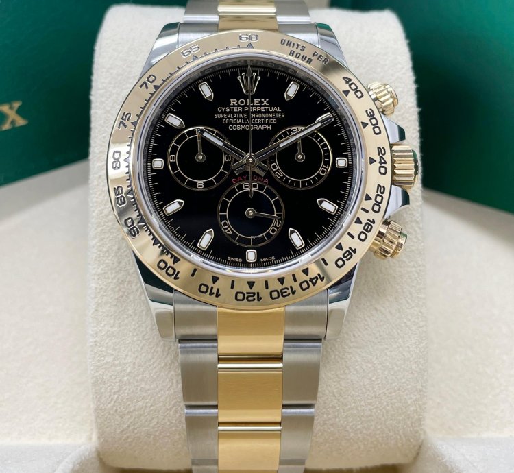 Rolex Daytona New Daytona 116503 Black Index Dial Two Tone Yellow Gold Stainless Steel