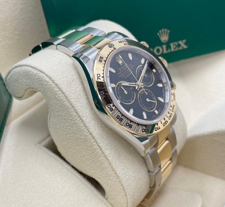 Rolex Daytona New Daytona 116503 Black Index Dial Two Tone Yellow Gold Stainless Steel