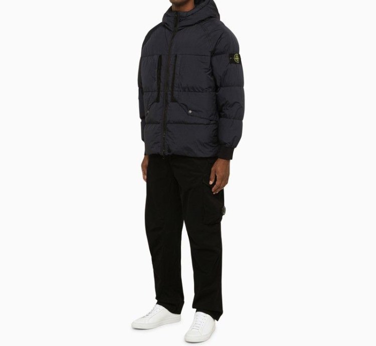 Stone Island Nylon Navy Down Jacket