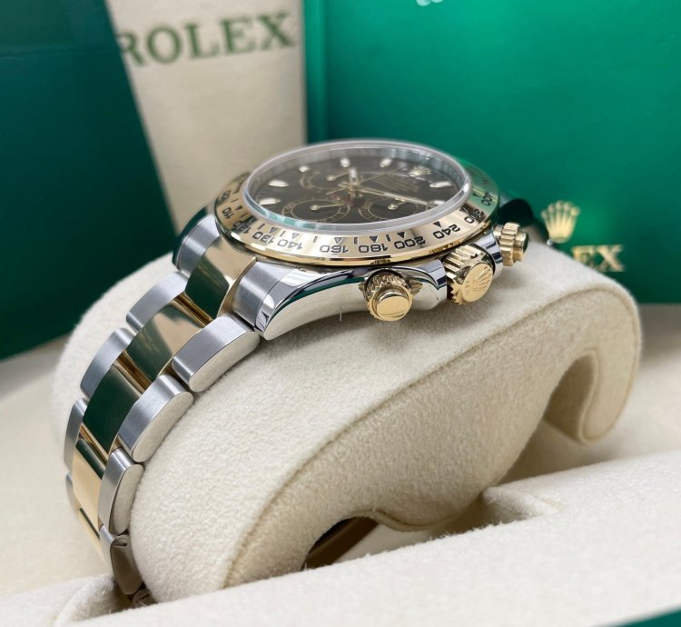 Rolex Daytona New Daytona 116503 Black Index Dial Two Tone Yellow Gold Stainless Steel