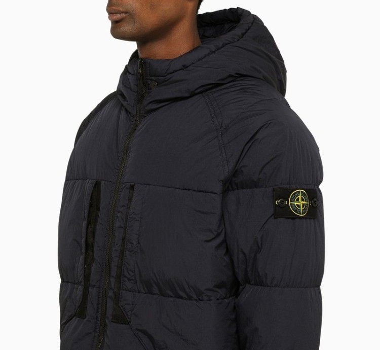Stone Island Nylon Navy Down Jacket