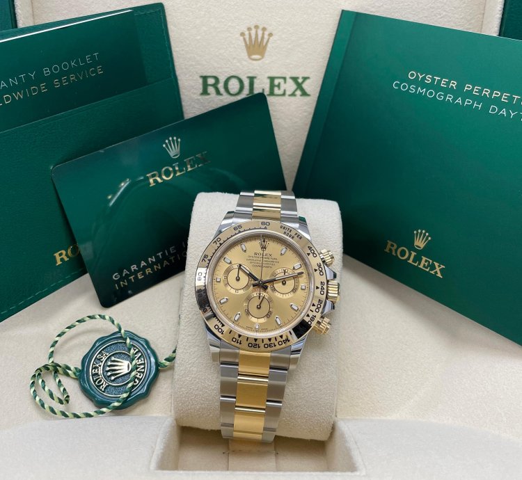 Rolex Daytona New Daytona 116503 Champagne Index Dial Two Tone Yellow Gold Stainless Steel