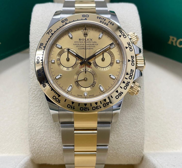 Rolex Daytona New Daytona 116503 Champagne Index Dial Two Tone Yellow Gold Stainless Steel