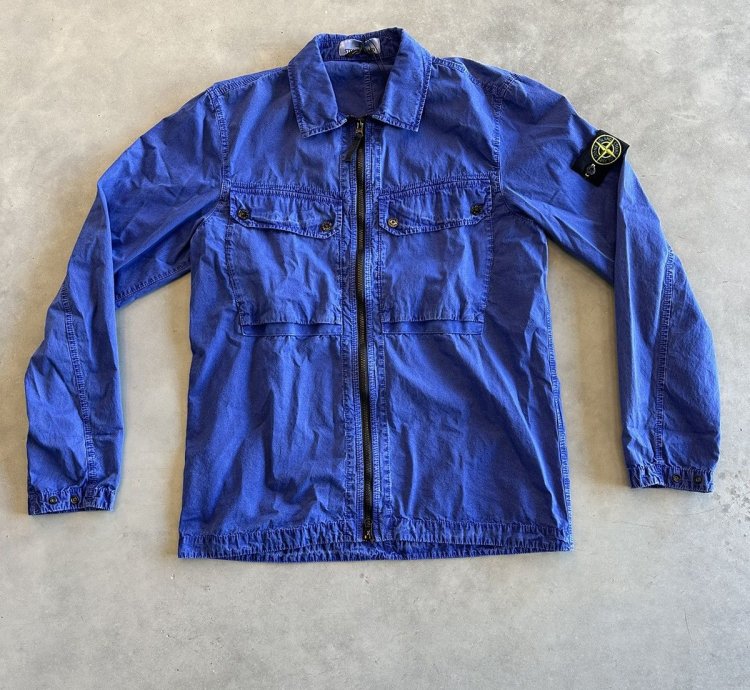 Stone Island Old Effect Over Shirt Blue