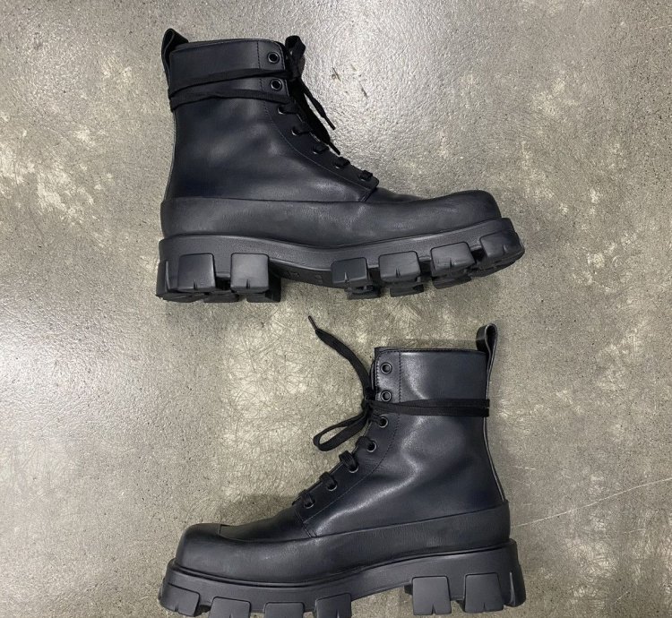 Prada Leather Monolith Boots