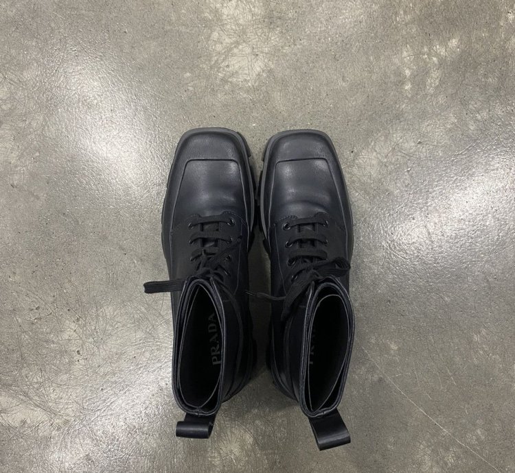 Prada Leather Monolith Boots