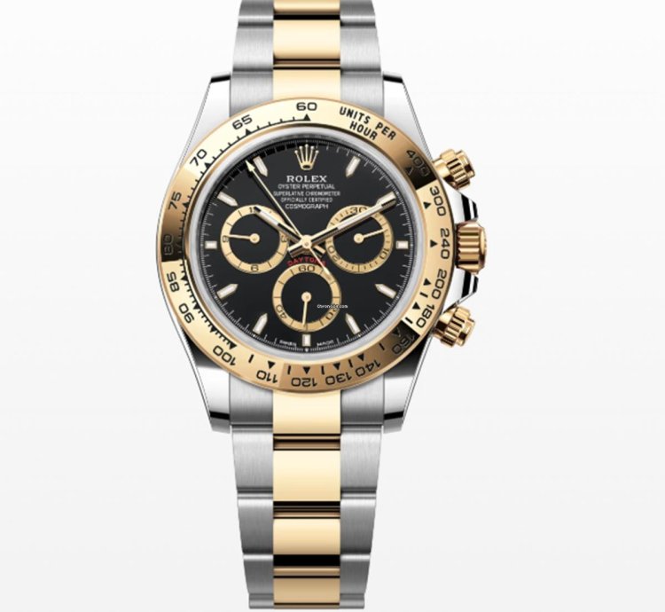 Rolex Daytona New Daytona 126503 Black Index Dial Two Tone Yellow Gold Stainless Steel